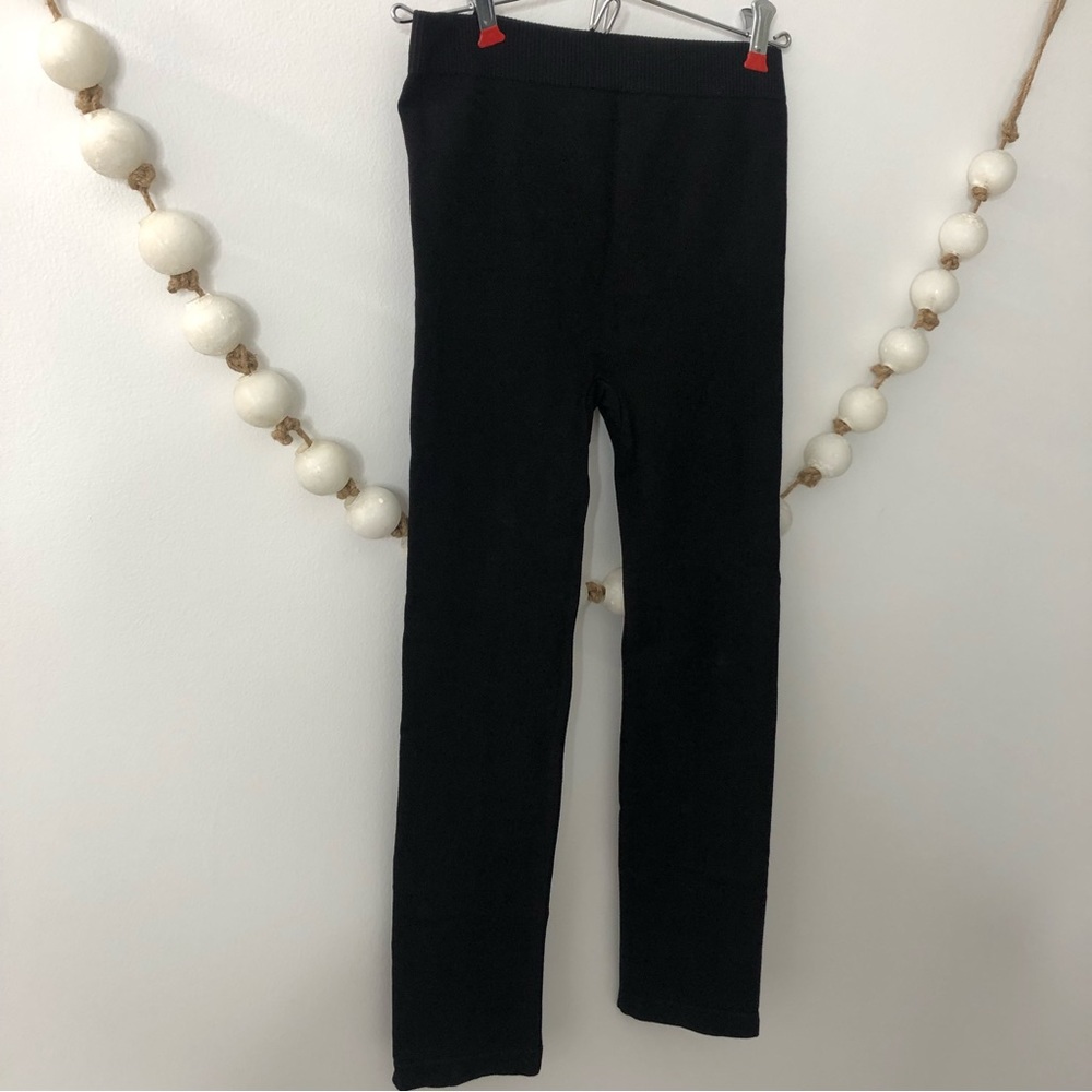 New MeMoi Cotton Blend Shaping Leggings Women's M/L Black